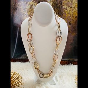 Tri-Colored Chain Necklace